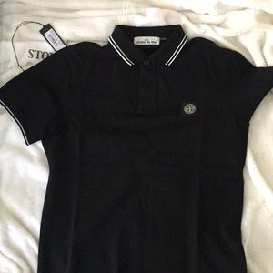 Stone Island Black slim-fit Classic Polo